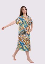 Robe fluide femme à motifs tropicaux multicolores - Image 5