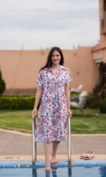 Robe Midi Bohème Chic à Motif Floral - Violine Soft - Image 3