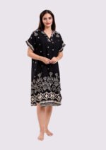 Robe Midi Ethnique Chic – Longueur Parfaite & Tissu Opaque - Classic Black