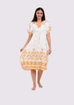 Robe Midi Ethnique Chic – Longueur Parfaite & Tissu Opaque - Summer Orange