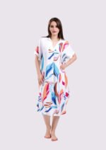 Robe d’Été Fluide et Opaque : Le Look Tropical Chic - Sky - Image 3
